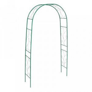 Арка садовая, разборная, 240 ? 120 ? 36.5 см, металл, зелёная, «Веточка»