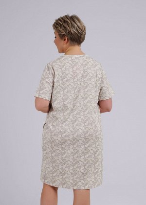 Платье. Цвет: т.бежевый/молочный