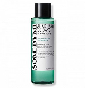 Тонер с экстрактом чайного дерева и кислотами Some By Mi AHA/BHA/PHA Miracle Toner 150 мл.(новый дизайн), шт