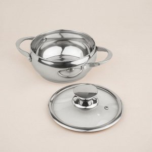 Кастрюля SL Home «Олла», 1.5 л, d=16 см, h=8 см, с крышкой, капсульное дно, индукция, нержавеющая сталь