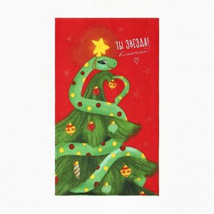 Полотенце Доляна «Ты звезда» 28x46 см, 100% хл, рогожка 164 г/м²
