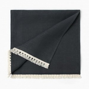 Дорожка на стол «Этель» Linen style, 40x146 см, серая, МИКС,100% лён