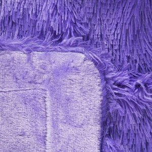 Плед мех «Шиншилла», двухсторонний, 240х220 см, фиолетовый