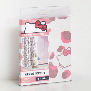 Комплект штор Hello Kitty 150х270 см - 2 шт., цвет розовый, вуаль