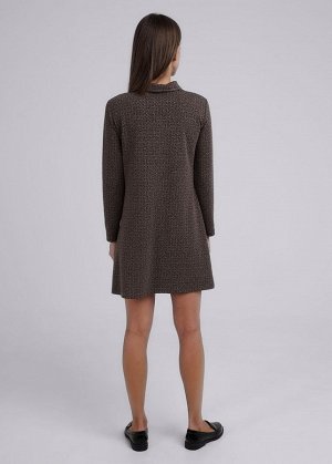 Платье. Цвет: св.коричневый/т.коричневый