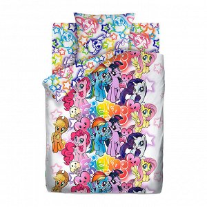 Постельное бельё 1,5 сп My little Pony Neon «Граффити»