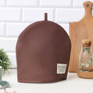 Грелка на чайник Этель Kitchen, 28*28 см, 100% хлопок, саржа 220 г/м*, коричневая