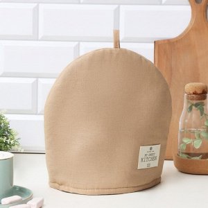 Грелка на чайник Этель ECO, бежевая, 28*28 см, 70% хлопок, 30% лён, 190 г/м*