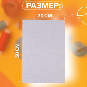 Канва для вышивания №16, 30 x 20 см, цвет белый