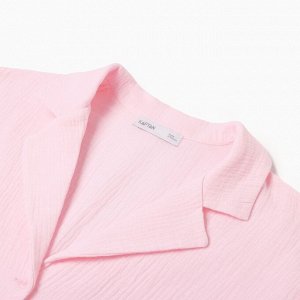 Пижама женская (рубашка, шорты) KAFTAN Basic, розовая