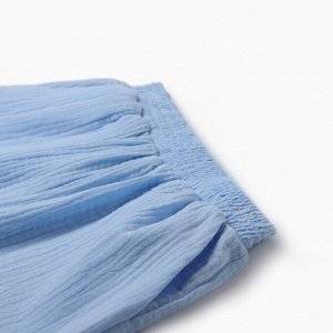 Пижама женская (рубашка, шорты) KAFTAN Basic размер, голубая