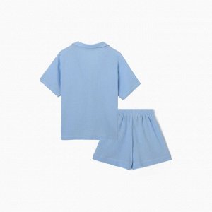 Пижама женская (рубашка, шорты) KAFTAN Basic размер, голубая