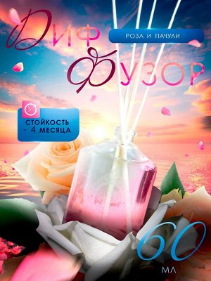Аромадиффузор BONSOIR Night Blooming (Аромат : Цветочный Верхние ноты : Пачули, мускус, сандаловое дерево. Роза, жасмин, апельсин) 60мл