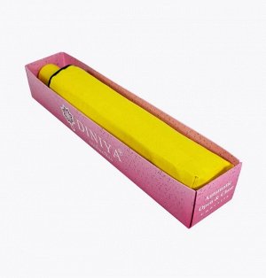 Зонт женский автомат однотонный (низ черный) цвет Желтый (DINIYA)