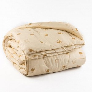 Одеяло Верблюжья шерсть 220x205 см, полиэфирное волокно 200 гр/м, пэ 100%
