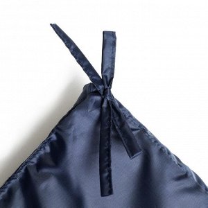 Подушка-матрас водоотталкивающ. 190х60х3,5 см, чёрно-синий
