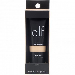 E.L.F. Cosmetics, BB Cream, SPF 20 Sunscreen, Fair, 0.96 fl oz (28.5 ml)