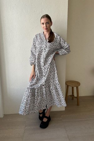 Платье женское  VINTAGE071/02/Белый, розовый