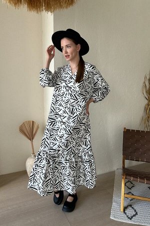 Платье женское  VINTAGE071/01/Белый, черный
