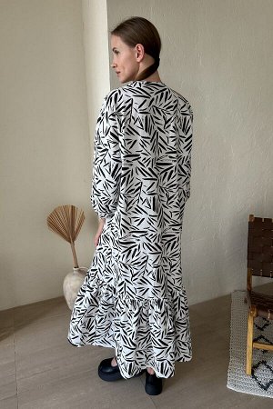Платье женское  VINTAGE071/01/Белый, черный