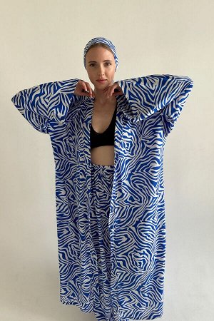 Кимоно   BEACH069/02/Белый, синий