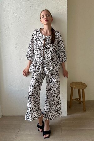 Костюм женский  SET070/07/Белый, розовый