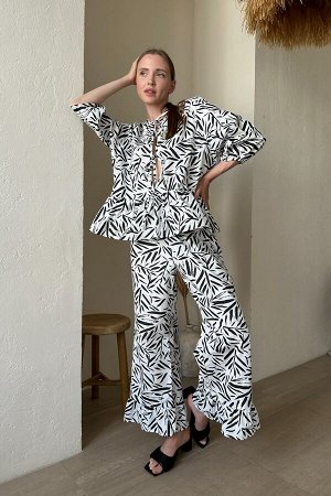 Костюм женский  SET070/06/Белый, черный