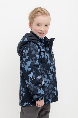 Куртка(Осень-Зима)+boys (индиго, геометрия с треугольниками)