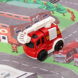 Набор игровой «Пожарная служба», с игровым ковриком и инерционной машиной