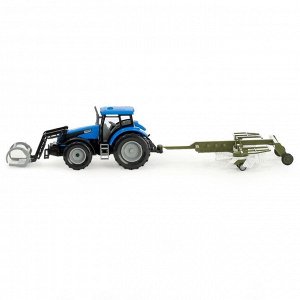 Трактор инерционный «Фермер», с прицепом, масштаб 1:32, МИКС