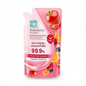 LION "Shokubutsu" Крем-гель для душа 400мл "Brightening Fresh and Protect" (мягк.упак.)/12шт/ Таиланд