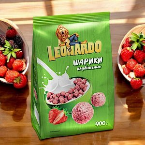 Готовый завтрак «Leonardo», «Шарики клубничные», 400 г