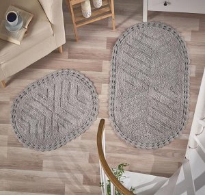 Набор ковриков для ванной  кружевной cross 60x100 + 50x70 см 1/2