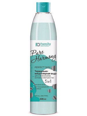 Термально-мицеллярная вода для снятия макияжа Pure Harmony Матовое совершенство 5 в 1 300мл
