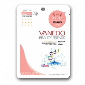 All New Cosmetic Vanedo Beauty Friends Разглаживающая кожу маска для лица с коллагеновой эссенцией 25 гр