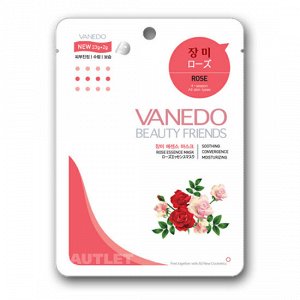 All New Cosmetic Vanedo Beauty Friends Восстанавливающая маска для лица с эссенцией розы 25 гр