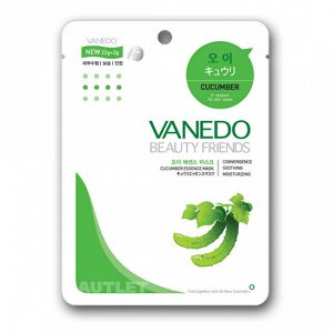 All New Cosmetic Vanedo Beauty Friends Успокаивающая маска для лица с огуречной эссенцией 25 гр