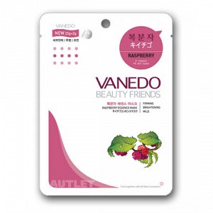 All New Cosmetic Vanedo Beauty Friends Маска для лица с эссенцией малины, придающая коже упругость и эластичность 25 гр