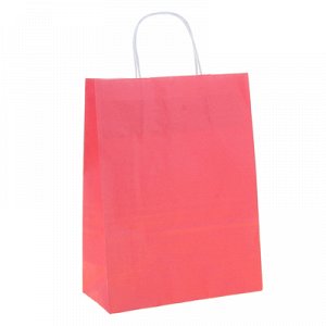 Пакет Крафт розовый 32х25х11см