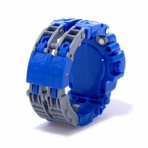 Робот-трансформер «Часы», с индикацией времени, цвет синий