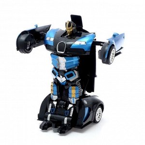 Робот-трансформер радиоуправляемый «Автобот», световые и звуковые эффекты, работает от аккумулятора, цвет синий