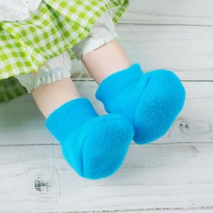 Носки для куклы, длина стопы: 6 см, цвет голубой