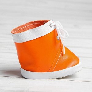 Ботинки для куклы «Завязки», длина подошвы: 7,6 см, 1 пара, цвет оранжевый