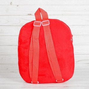 Мягкий рюкзак "Единорог" с пайетками, цвет красный