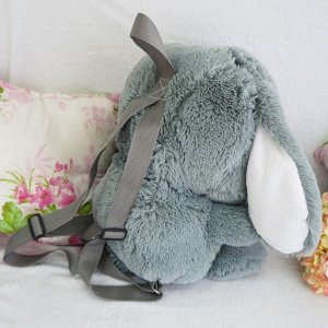 Мягкая игрушка-рюкзак «Зайчик Банни», 40 см, цвет дымчатый