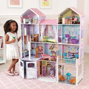 Кукольный дом с мебелью «Загородная усадьба», для классических кукол до 32 см