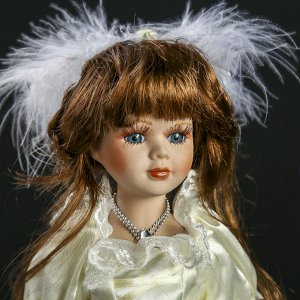 Кукла коллекционная керамика "Балерина в платье цвета сливок" 35 см