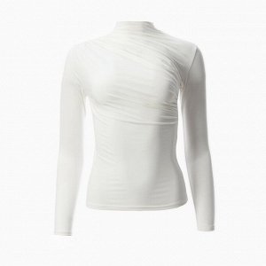 Лонгслив с драпировкой женский MIST: Classic Collection, молочный