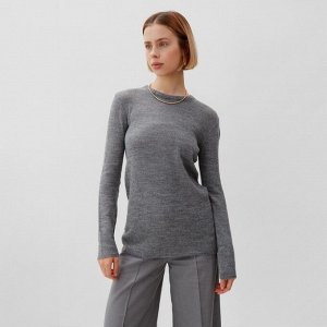 Джемпер (лонгслив) женский MINAKU: Knitwear collection цвет серый, р-р