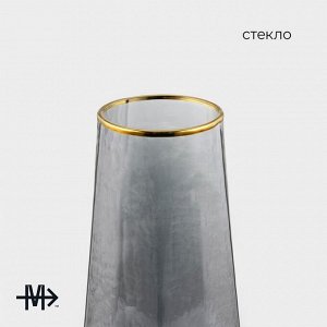 Бокал для шампанского Magistro «Дарио», 180 мл, 7*27,5 см, стекло, графит